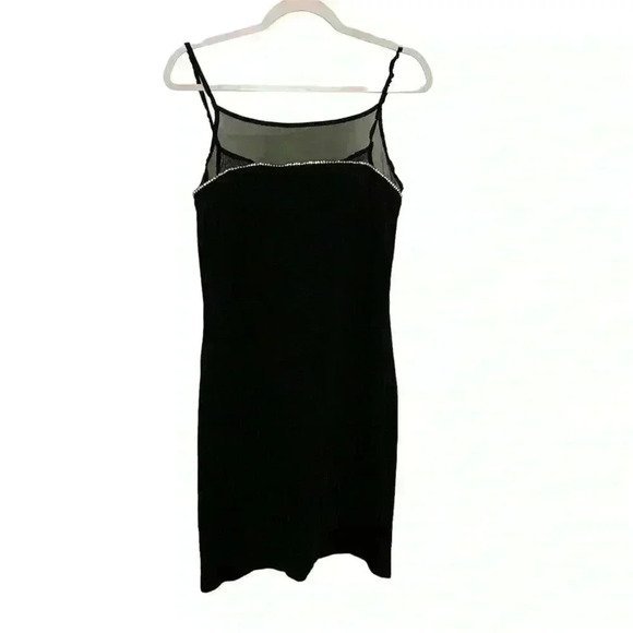 Onyx Nite Women's Black Rhinestone Embellished Dress Size Small - Picture 1 of 5